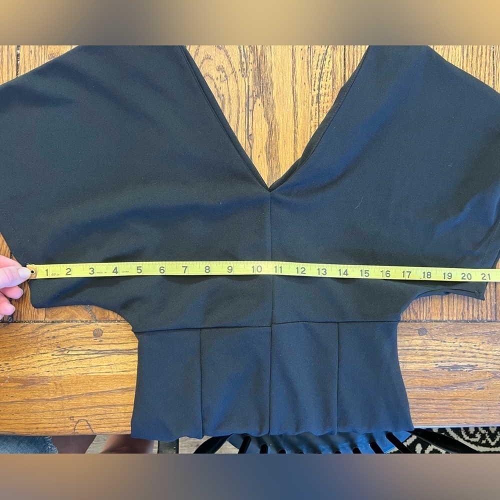 NEW Ivy Black Dress Twist Detail Kimono Sleeve Midi new with tags Made in Italy - Picture 6 of 6